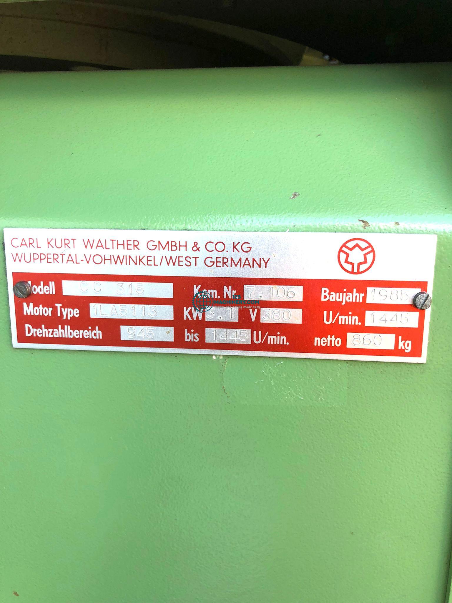 Gleitschleifanlage / WALTHER CC315 incl. Steuerung